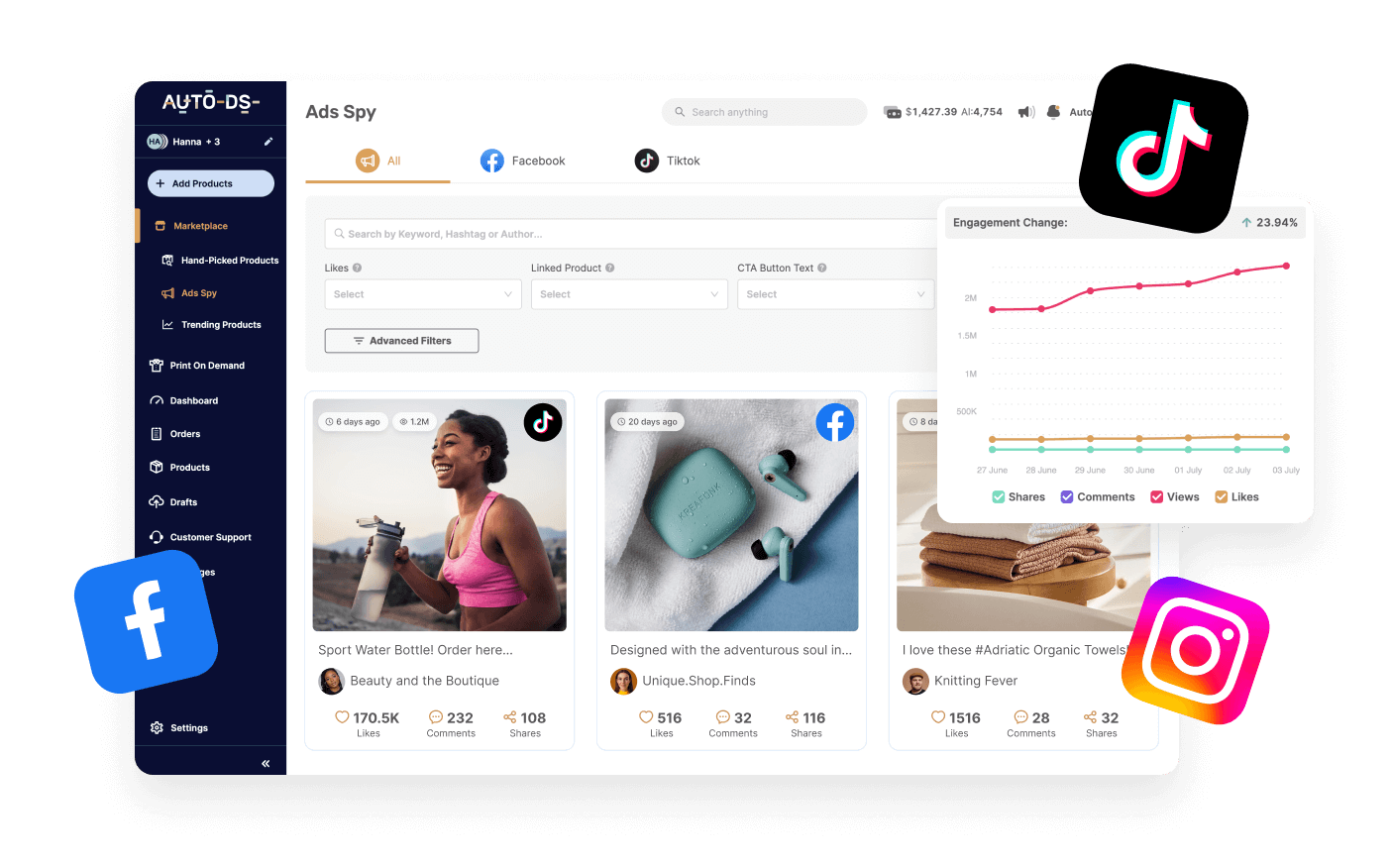 AutoDS Ads Spy Tools Alternative